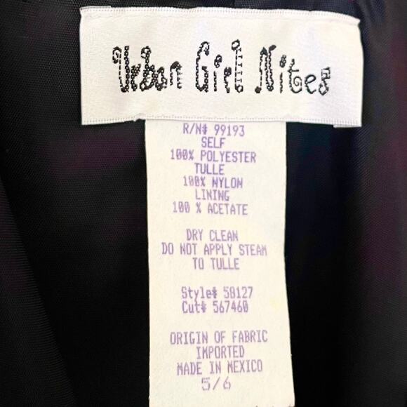 Vintage 90s / Y2K Whimsygoth Maxi Prom Dress Emo Goth Hot Pink Black // Size XS - Picture 5 of 5